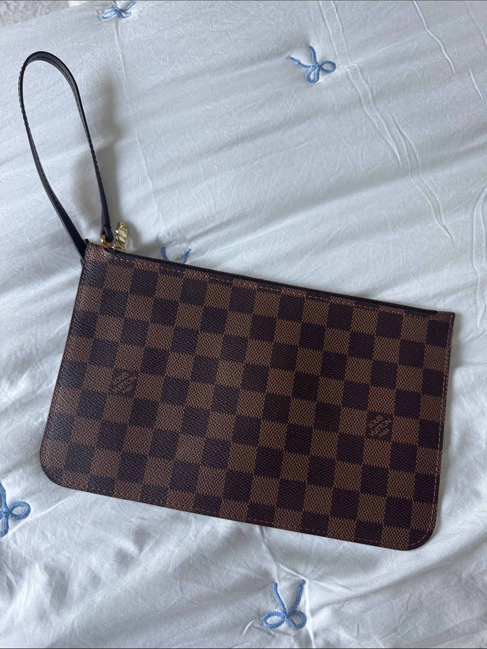 Louis Vuitton Brown Damier Ebene Clutch Wristlet - Picture 2 of 5